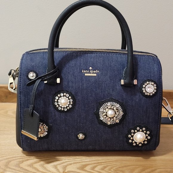 kate spade Cameron Street Embellished Denim Purse
